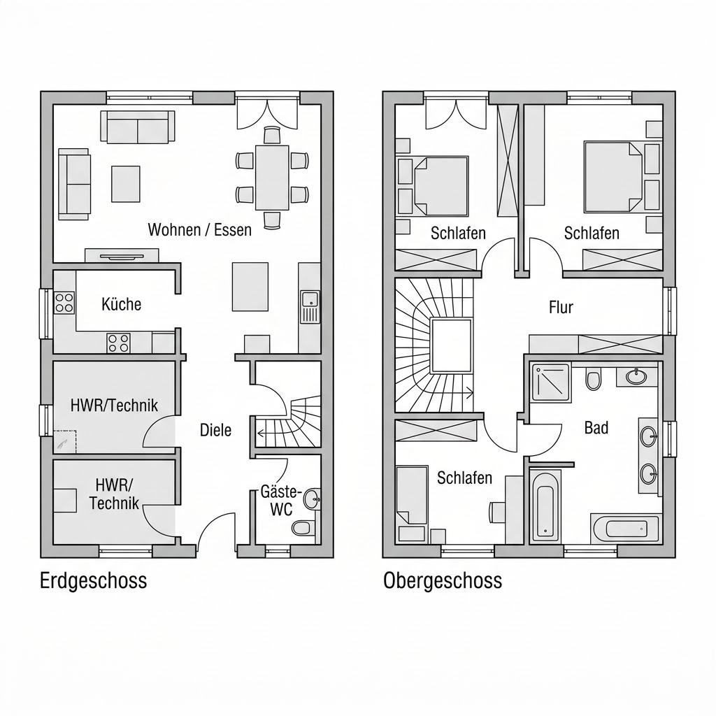 Grundriss Carré 131 von Albert Haus — 131 m², 4 Zimmer