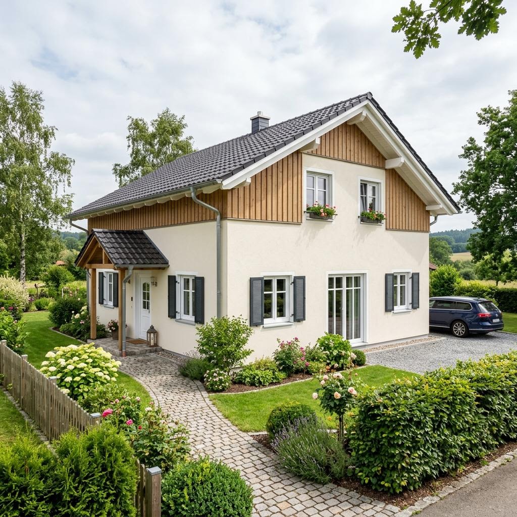 Landhaus Landgut 162 von Albert Haus — Holztafelbau mit 162 m²