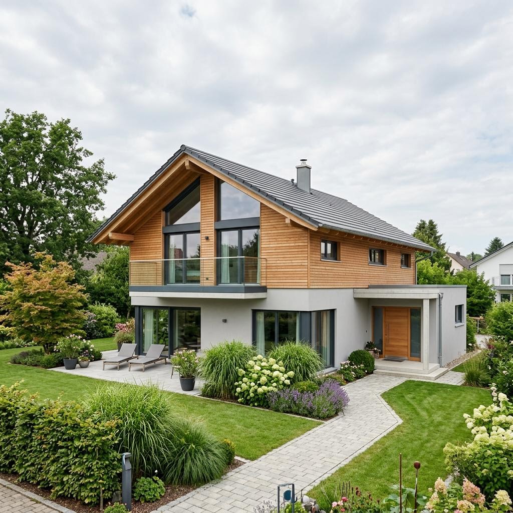 Luxusvilla & Designerhaus Haus Fischer von Baufritz — Holztafelbau mit 178 m²