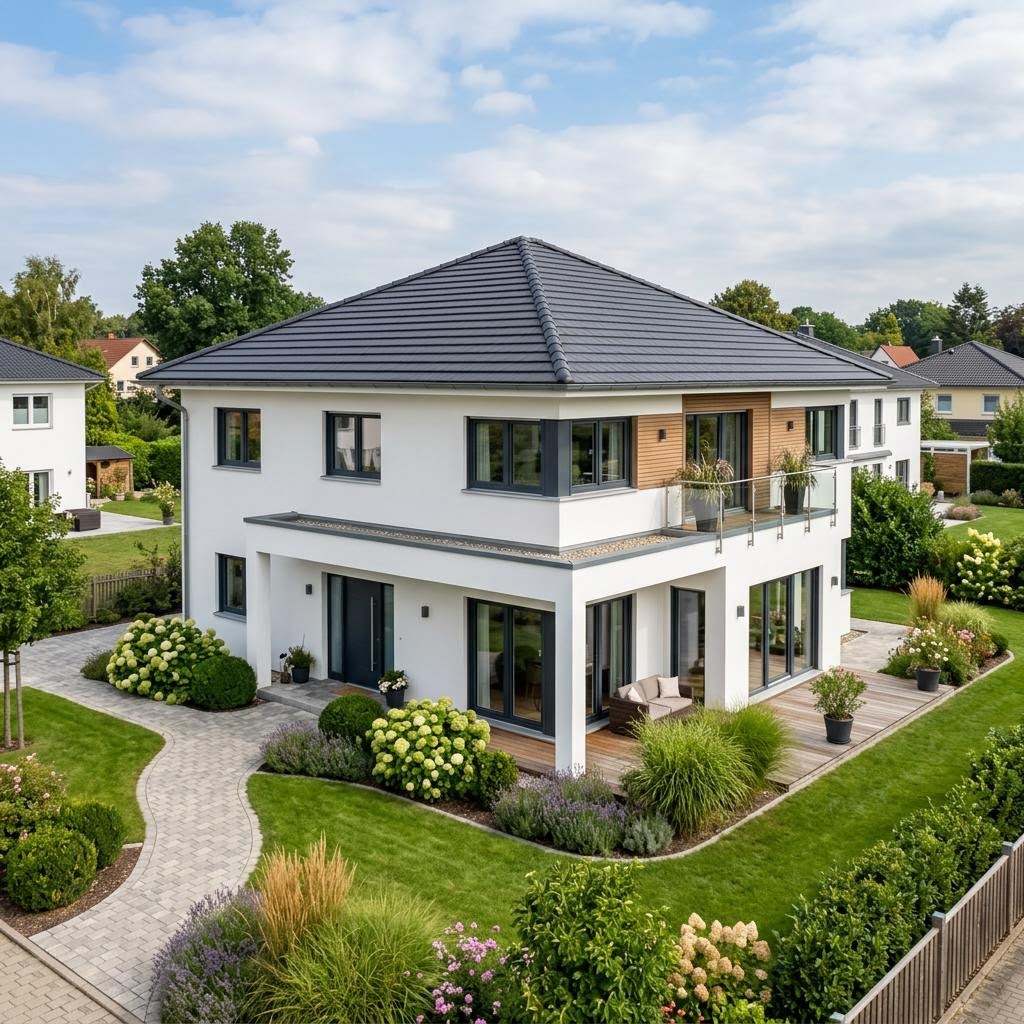 Stadtvilla Evolution Walm 154 von Bien-Zenker mit Walmdach — 154 m²