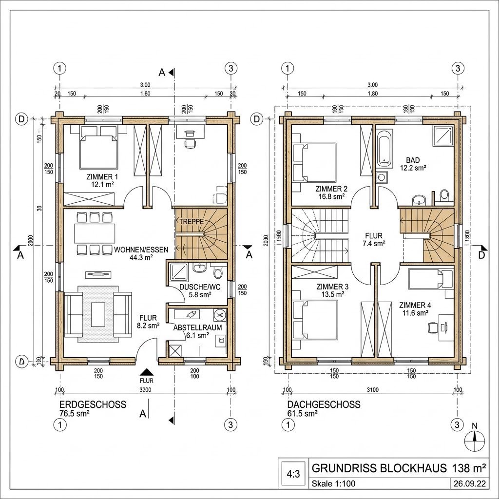 Grundriss Odenwald 138 von Fullwood Wohnblockhaus — 138 m², 5 Zimmer