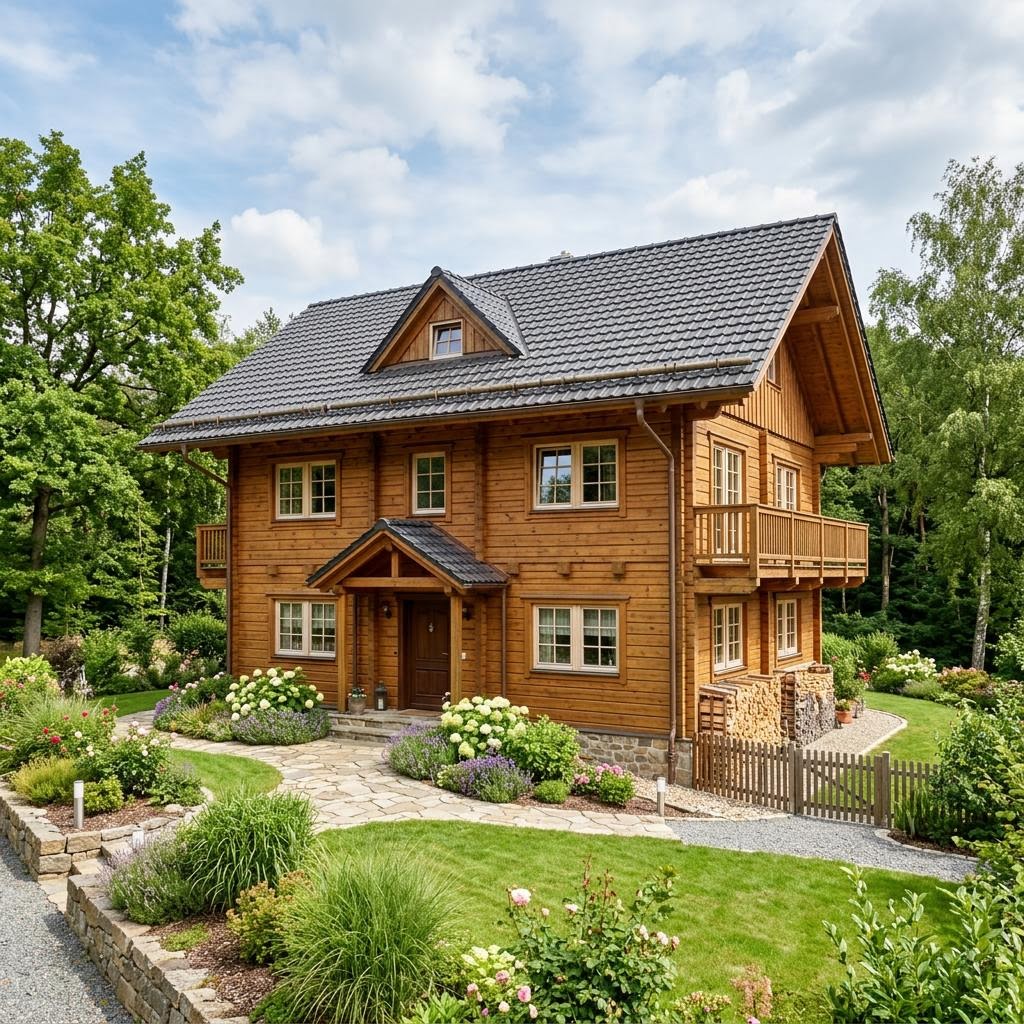 Blockhaus Waldrand 128 von Fullwood Wohnblockhaus — Blockhaus aus Blockbohlen mit rund 128 m²
