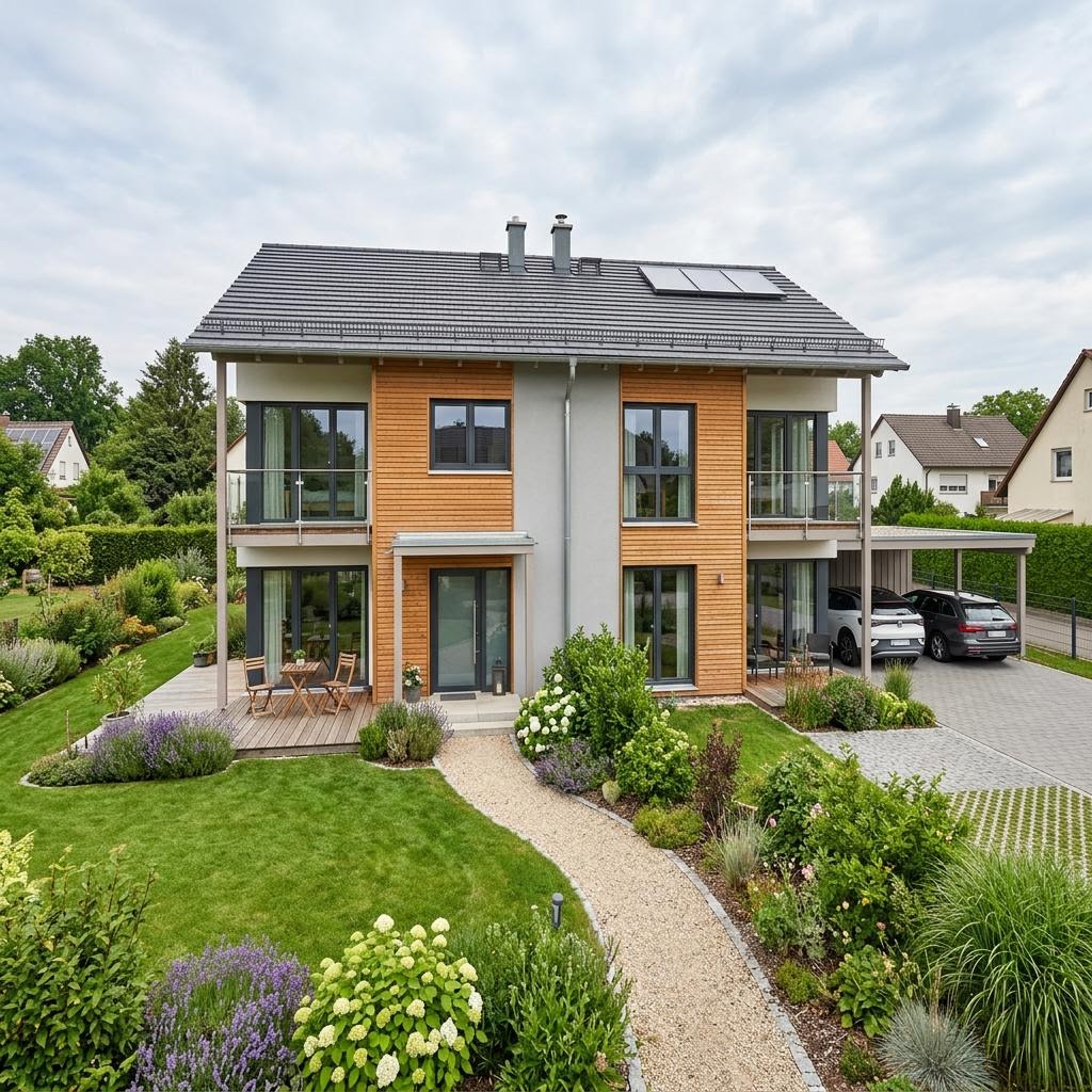 Doppelhaus Doppelhaus Carree 128 von Büdenbender Hausbau — Satteldach, 128 m²