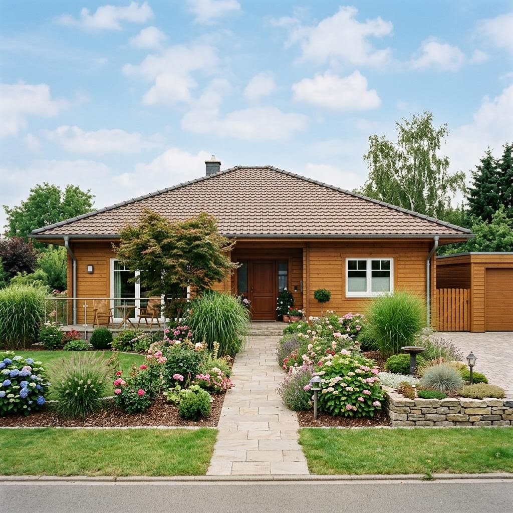 Bungalow Öko Bungalow 108 von Beilharz Haus — Fertighaus in Holztafelbau mit rund 108 m²