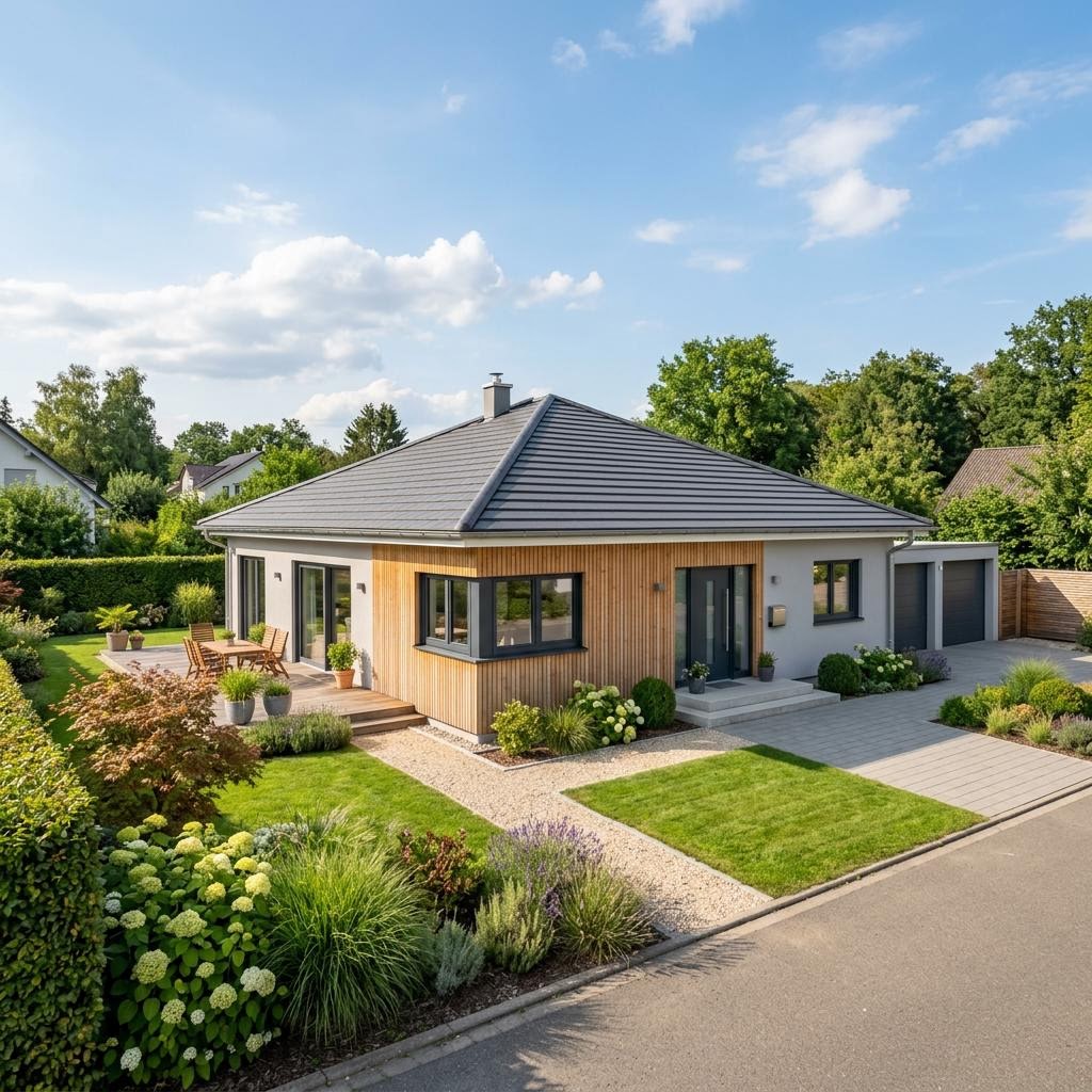 Bungalow Bungalow SB 118 von Bio-Solar-Haus — ebenerdiges Haus in Haus-im-Haus-Bauweise