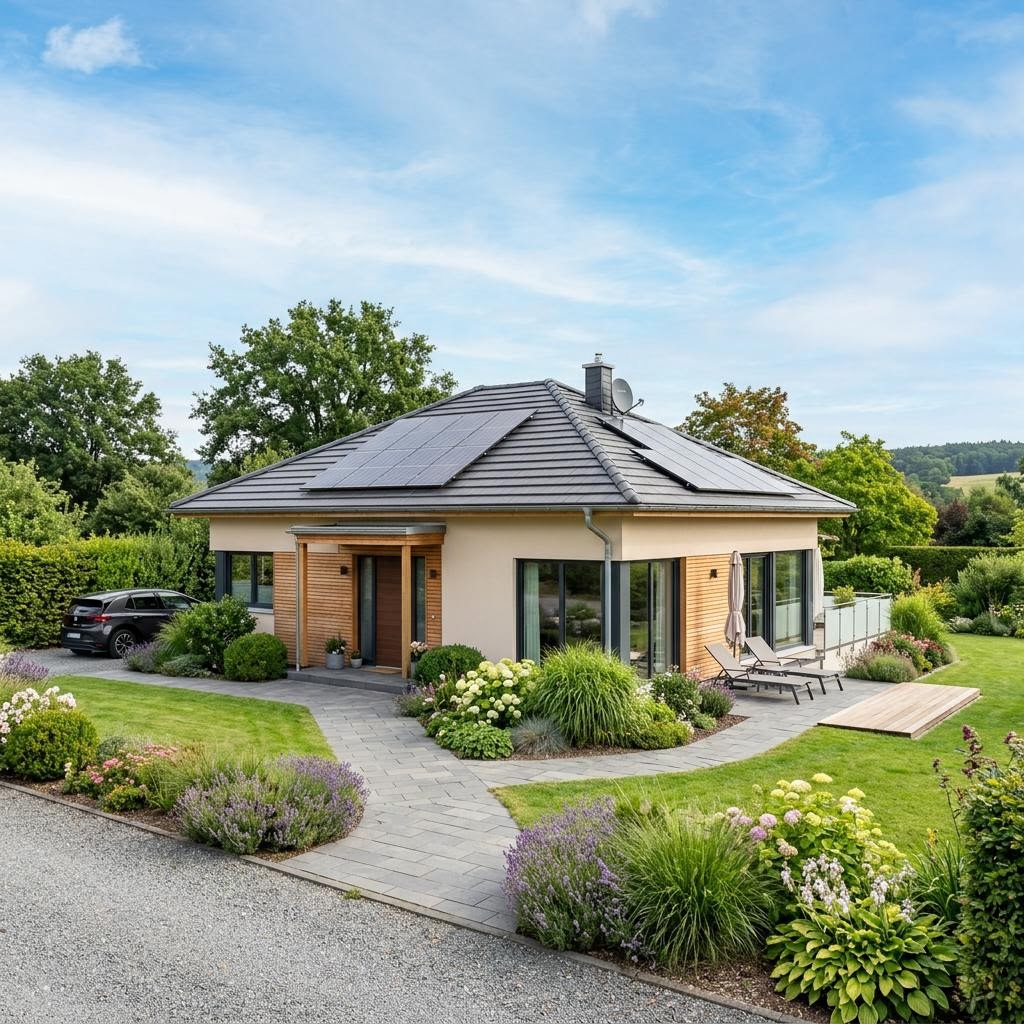 Bungalow 11.01 W von massa haus — ebenerdiges Ausbauhaus mit Walmdach und 110 m²