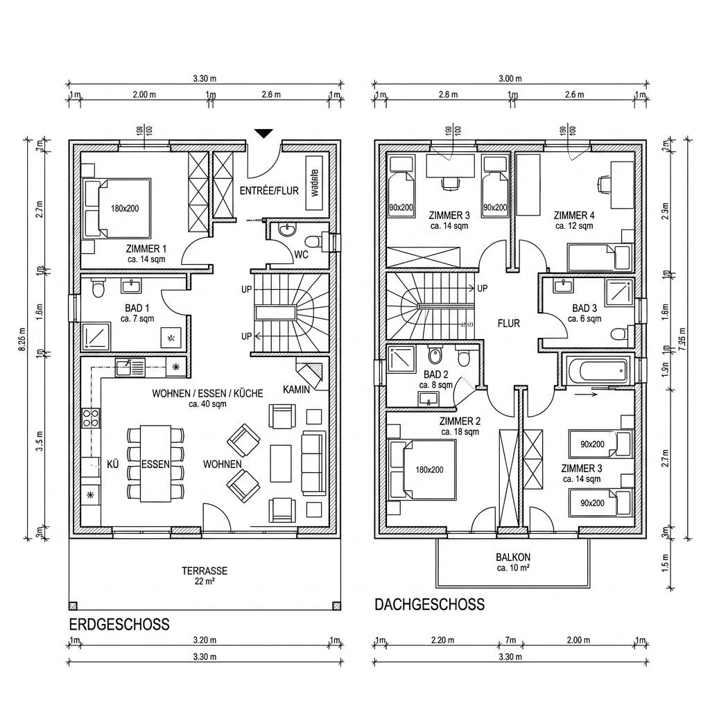 Grundriss Chalet Seiser Alm 168 – 168 m² Chalet mit 5 Zimmern