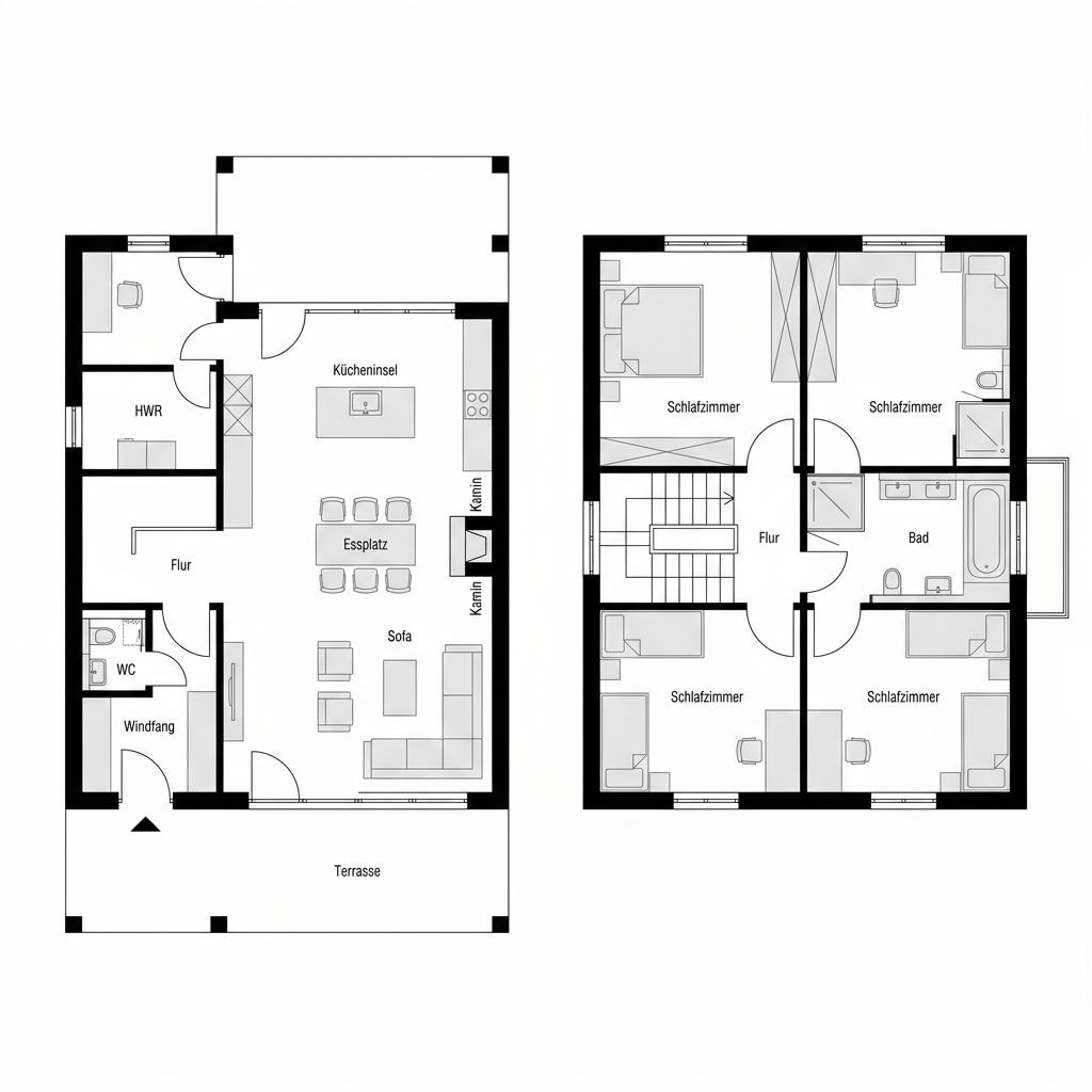 Grundriss Chalet Kampenwand – 142 m² Chalet mit 5 Zimmern