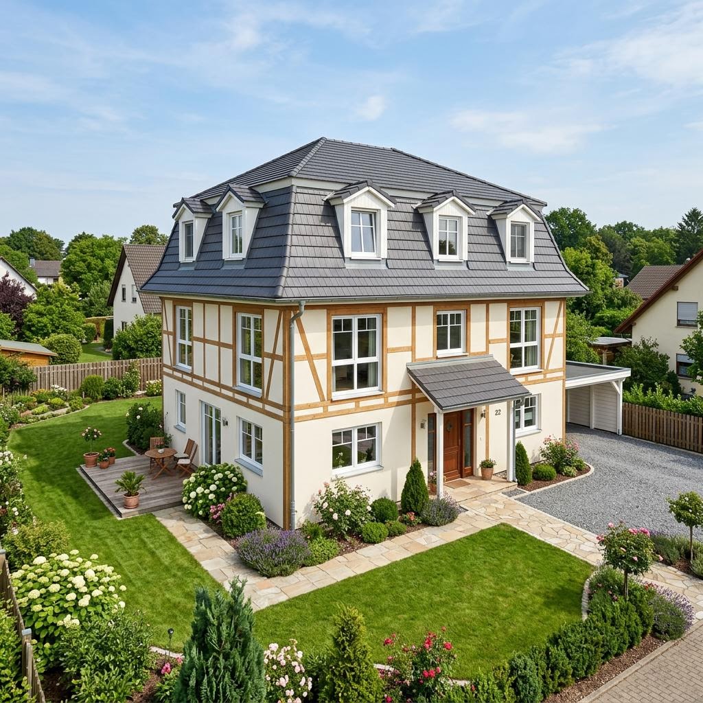 Landhaus Point 146 von Danwood — Fertighaus mit Mansarddach und 146 m²