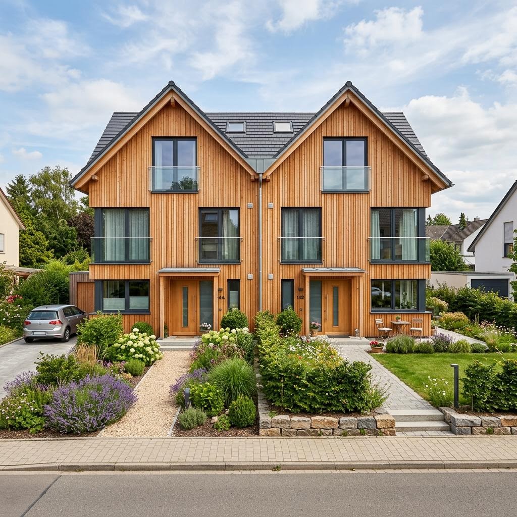 Doppelhaus Duplex D112 von Vario-Haus Deutschland — Holztafelbau mit rund 112 m²