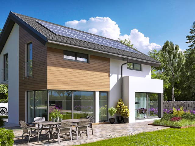 Einfamilienhaus Belando von Büdenbender Hausbau — individuell geplantes Fertighaus mit 150 m²