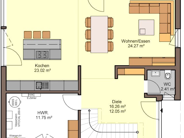 Grundriss Belando – 150 m² Einfamilienhaus mit 5 Zimmern