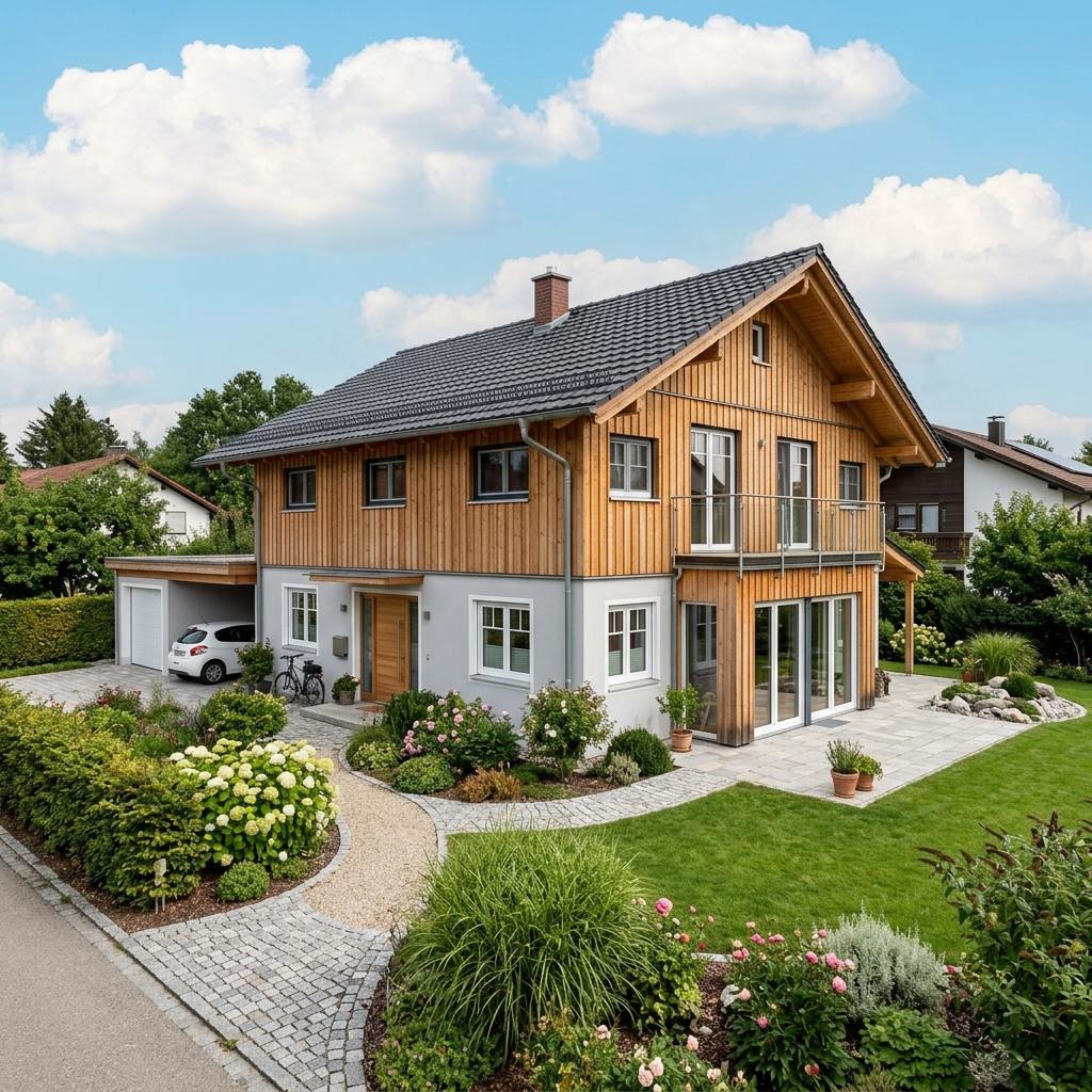 Einfamilienhaus Öko Familie 128 von ECO System HAUS — Holzrahmenbau mit rund 128 m²