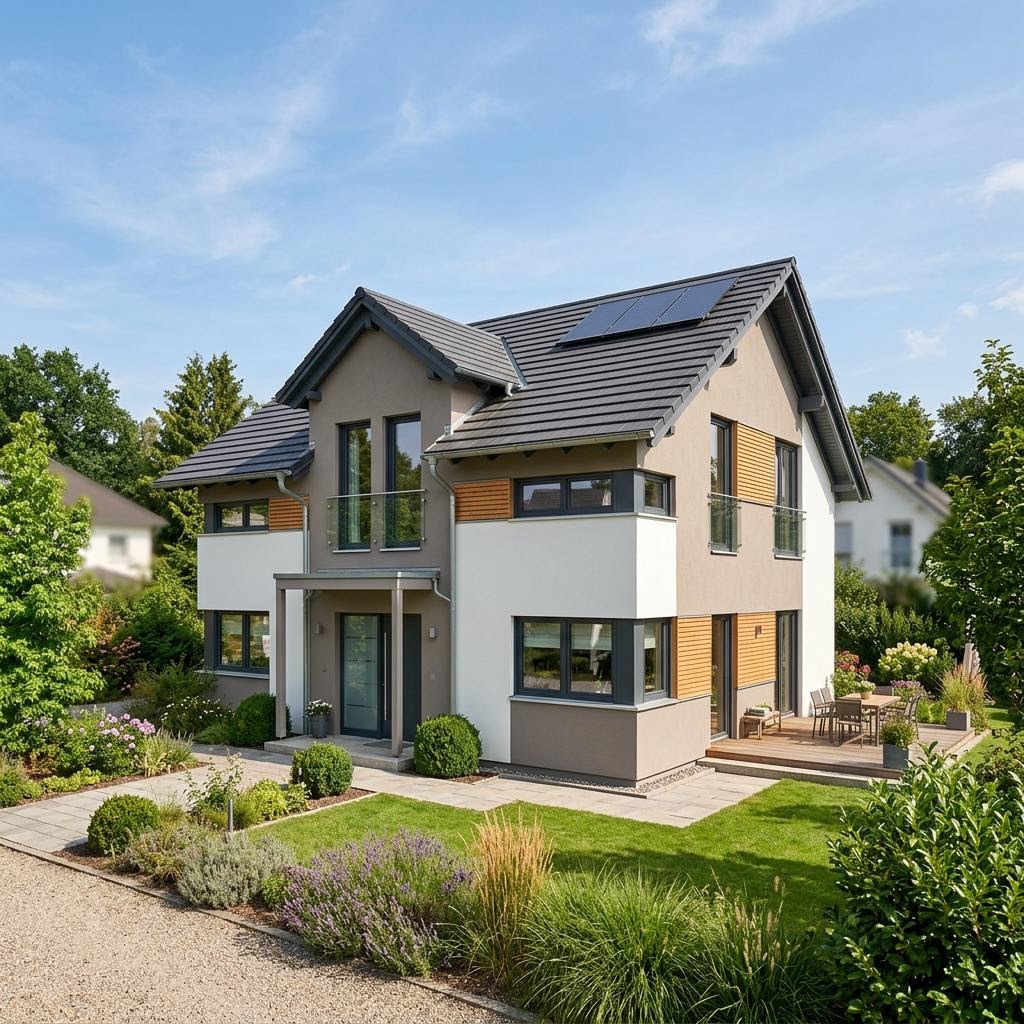 Einfamilienhaus MEDLEY 3.0 300 B von FingerHaus mit Satteldach — Fertighaus mit 140 m²