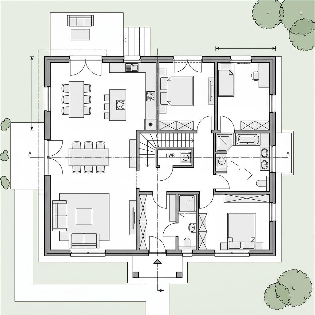 Grundriss MEDLEY 3.0 300 B – 140 m² Einfamilienhaus mit 5 Zimmern