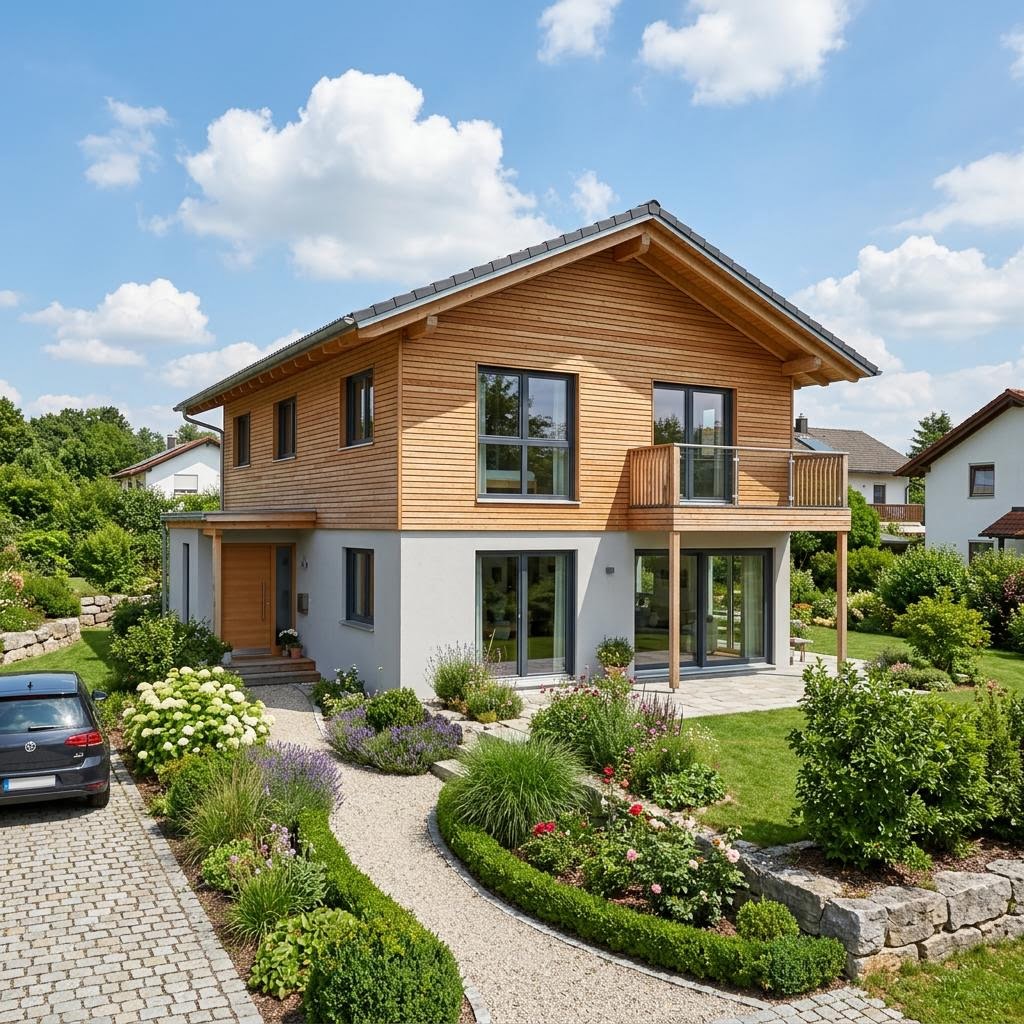 Einfamilienhaus Vita 128 von Fingerhut Haus — Fertighaus in Holztafelbau mit rund 128 m²