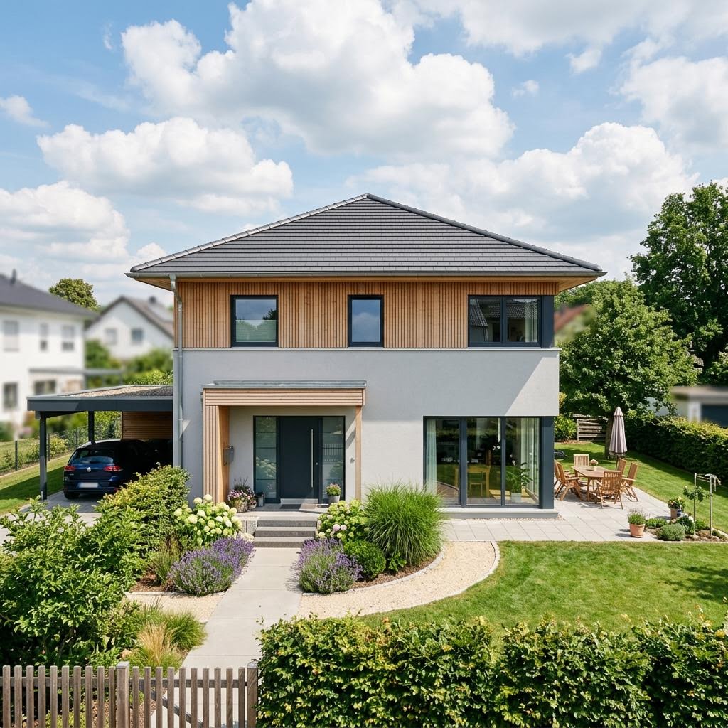 Einfamilienhaus ComfortStyle 12.01 W von massa haus — Ausbauhaus mit Walmdach und 120 m²