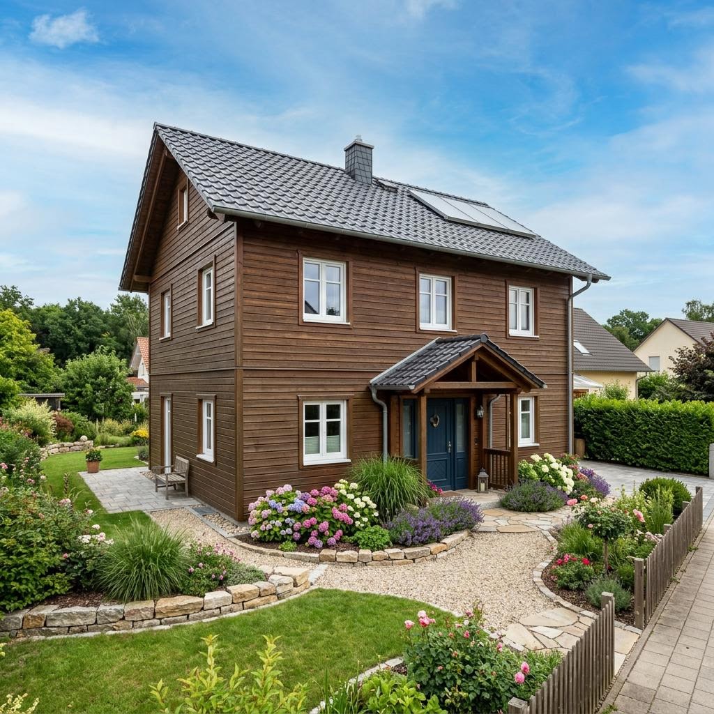 Einfamilienhaus Holzhaus Almblick 104 von Petershaus — Massivholzhaus mit rund 104 m²