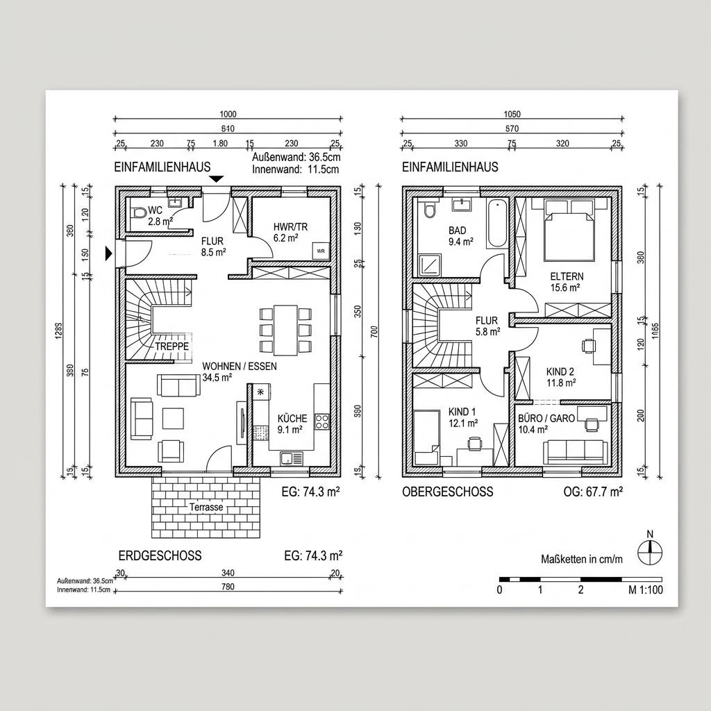 Grundriss Lifestyle 142 von Suckfüll Energiesparhaus — 142 m², 5 Zimmer