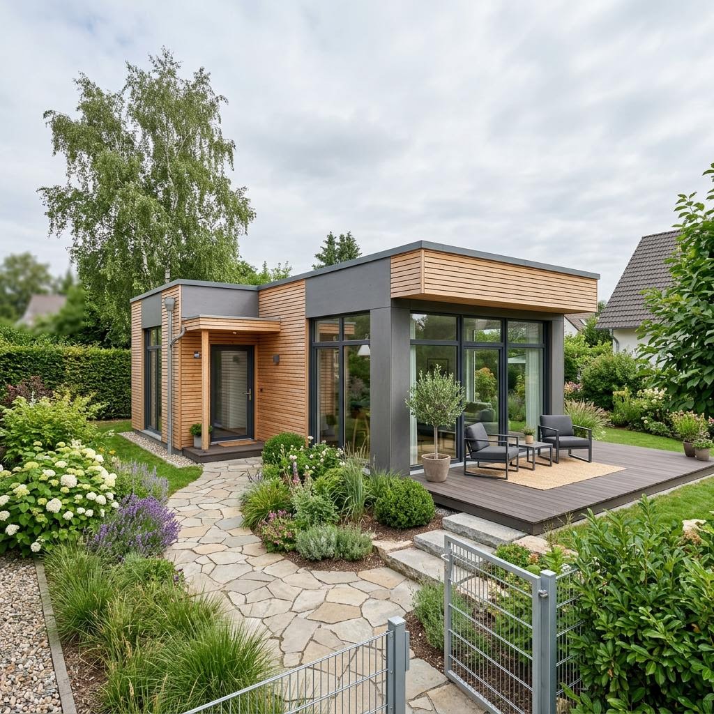 Modulhaus smart 70 von ELK Haus — werkfertiges Holzmodulhaus mit Flachdach und 70 m²