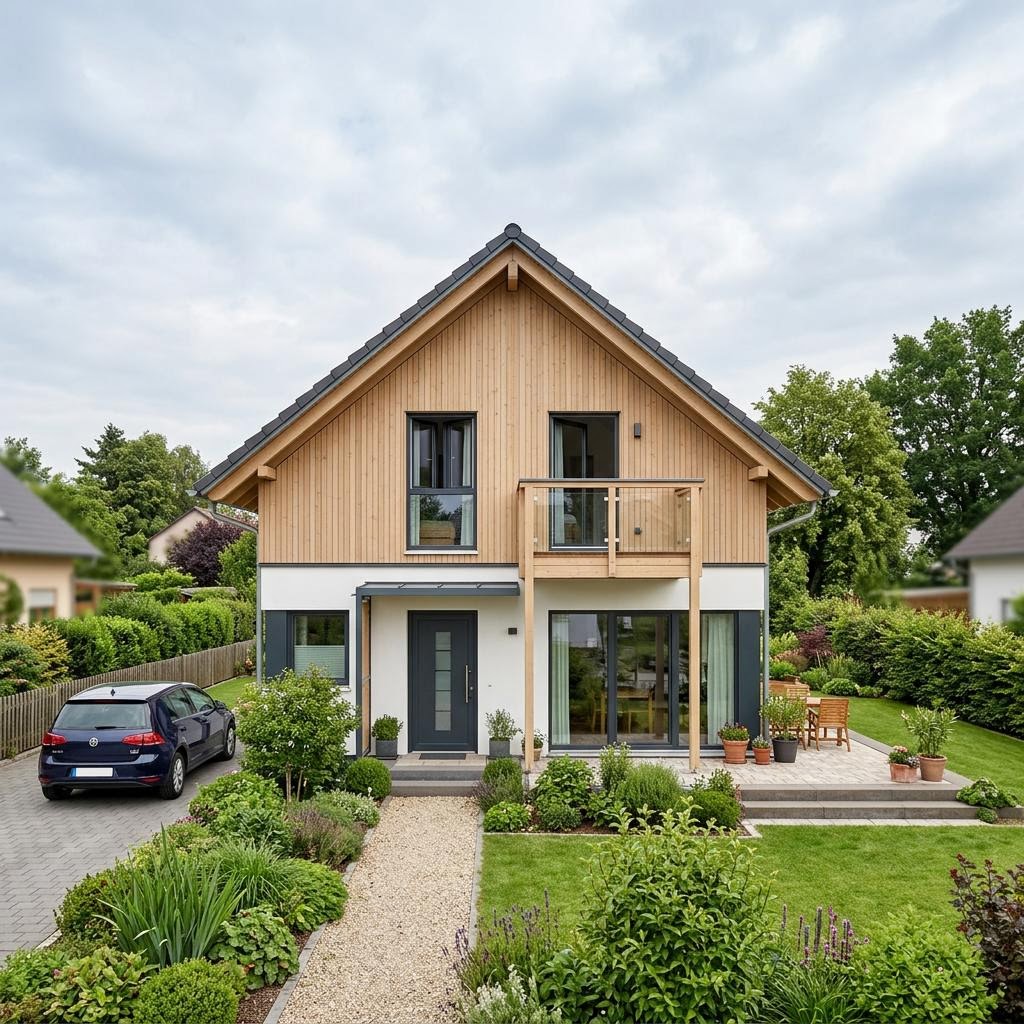 Ausbauhaus Ausbaulinie AL 130 von Fertighaus WEISS mit Satteldach — Holzfertighaus mit 132 m²