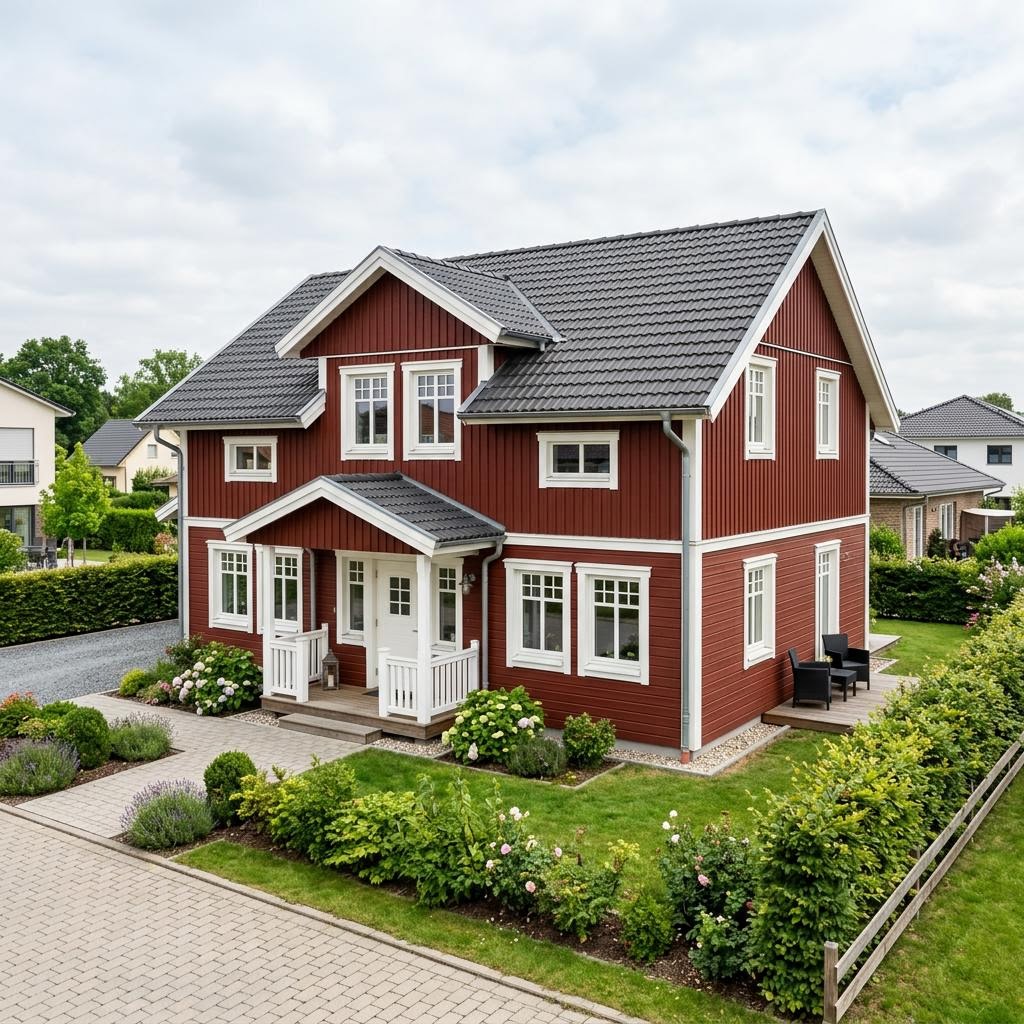 Schwedenhaus Göteborg von Fjorborg Häuser — Holzrahmenbau mit 128 m²