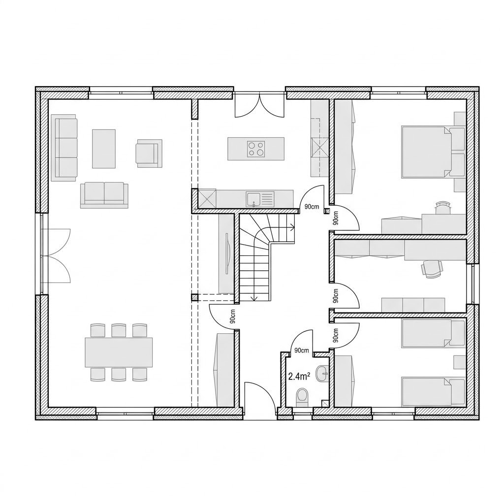 Grundriss Kate 112 – 112 m² Fachwerkhaus mit 4 Zimmern
