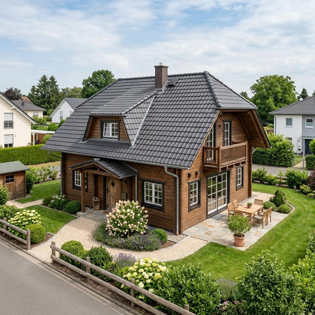 Blockhaus Eifel 118 von Fullwood Wohnblockhaus mit Krüppelwalmdach — Massivholzhaus mit 118 m²