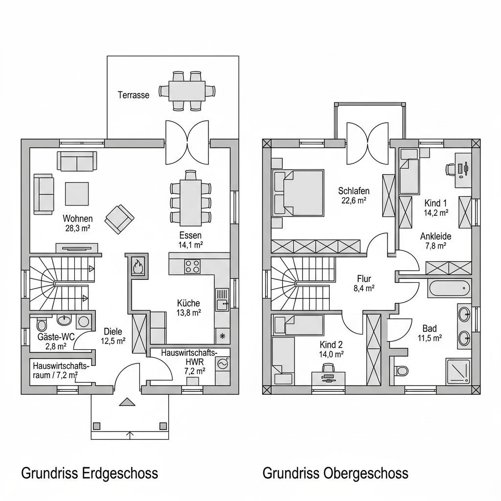 Grundriss Savannah 176 von Greenville — 176 m², 5 Zimmer