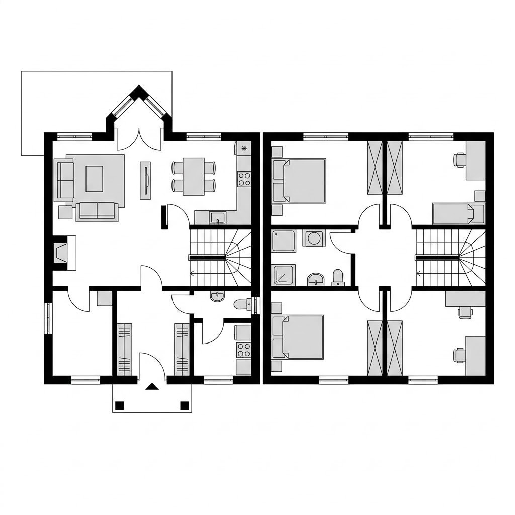 Grundriss Deichtraum 168 – 168 m² Friesenhaus mit 5 Zimmern