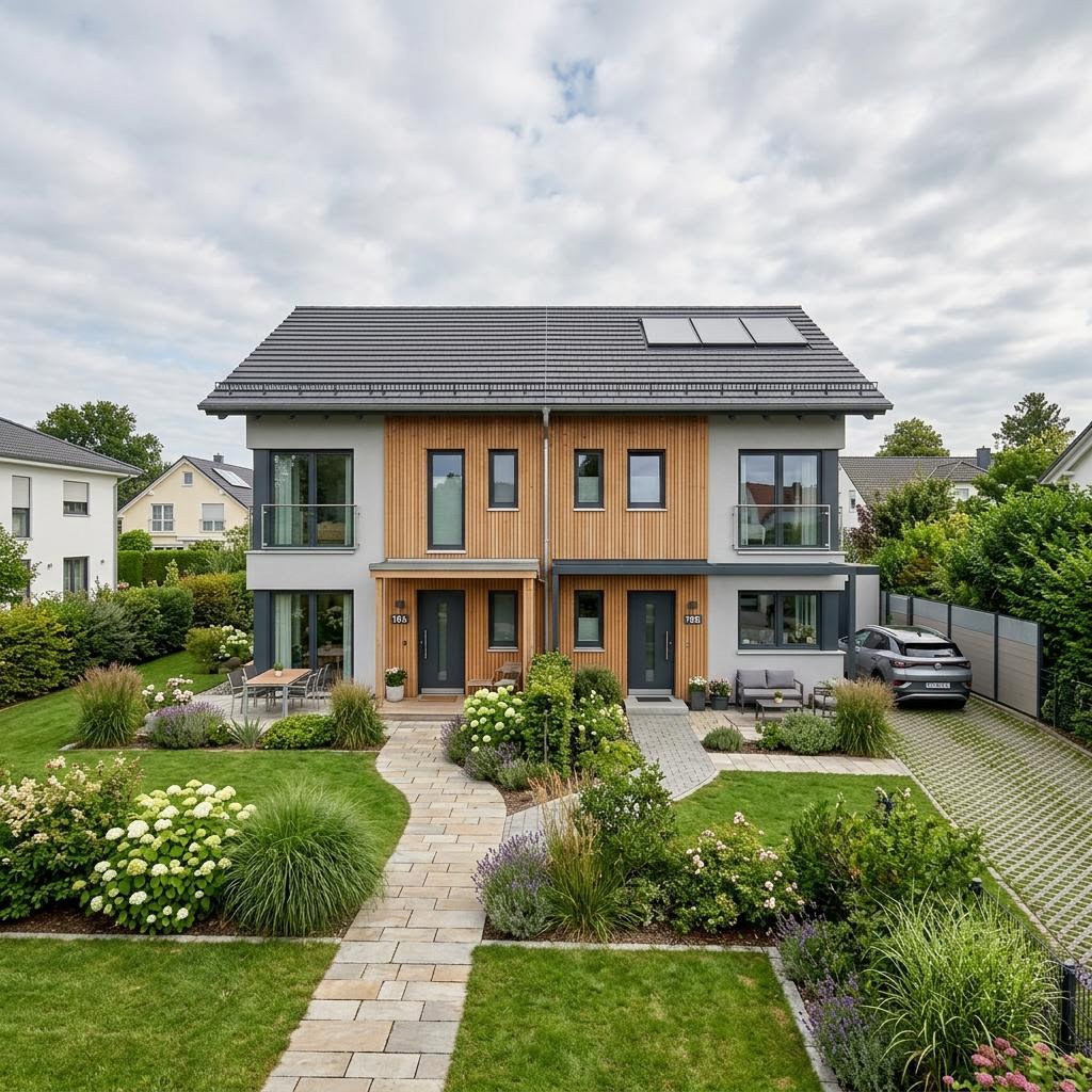 Zweifamilienhaus Zweifamilienhaus Familia 198 von Haas Fertigbau — Satteldach, 198 m²