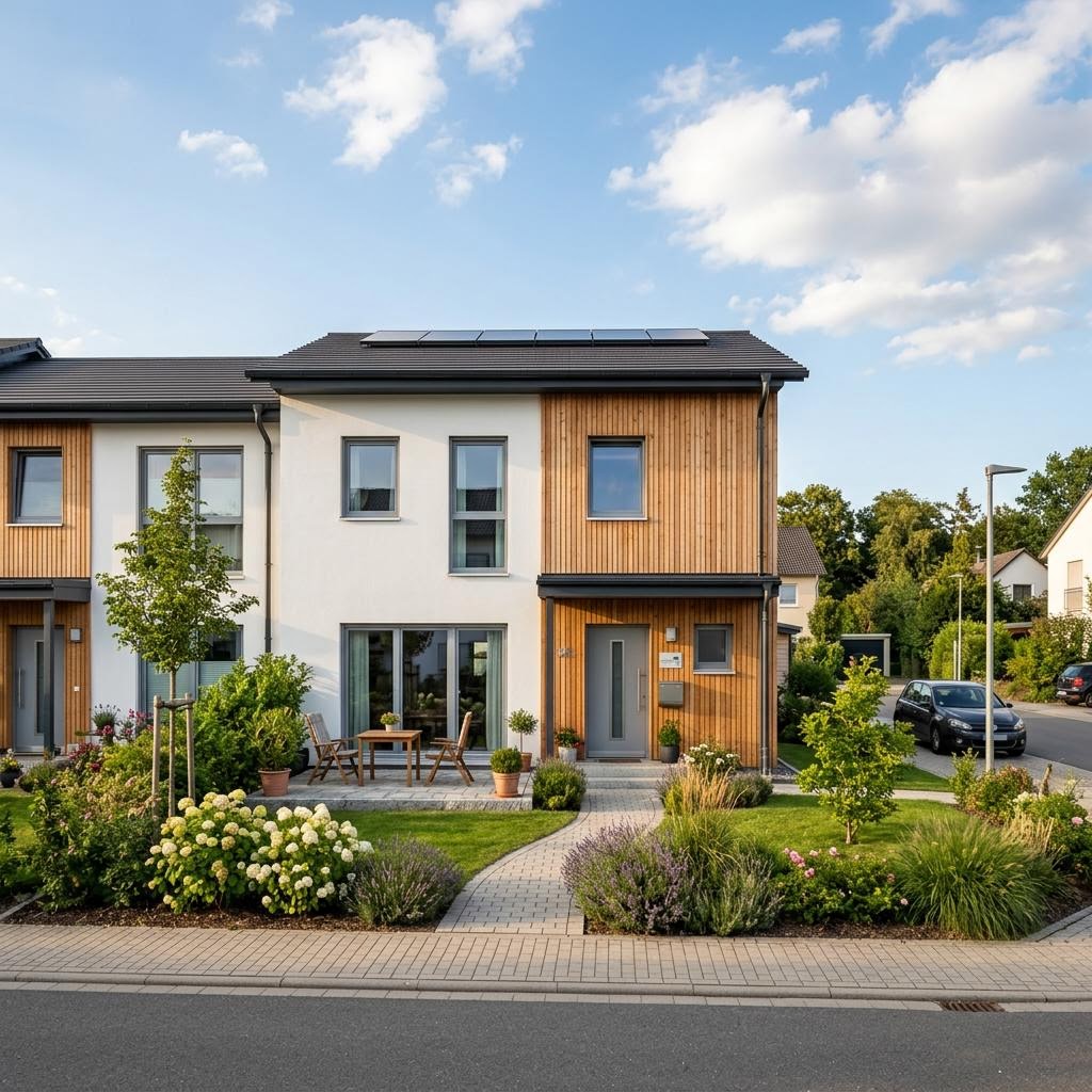 Reihenhaus Reihenmittelhaus Variant R130 von Hanse Haus mit Pultdach und 130 m² Wohnfläche