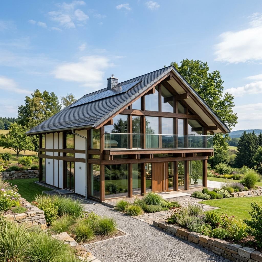 KD-Haus Modernes Fachwerkhaus – Fertighaus Preis pro m²