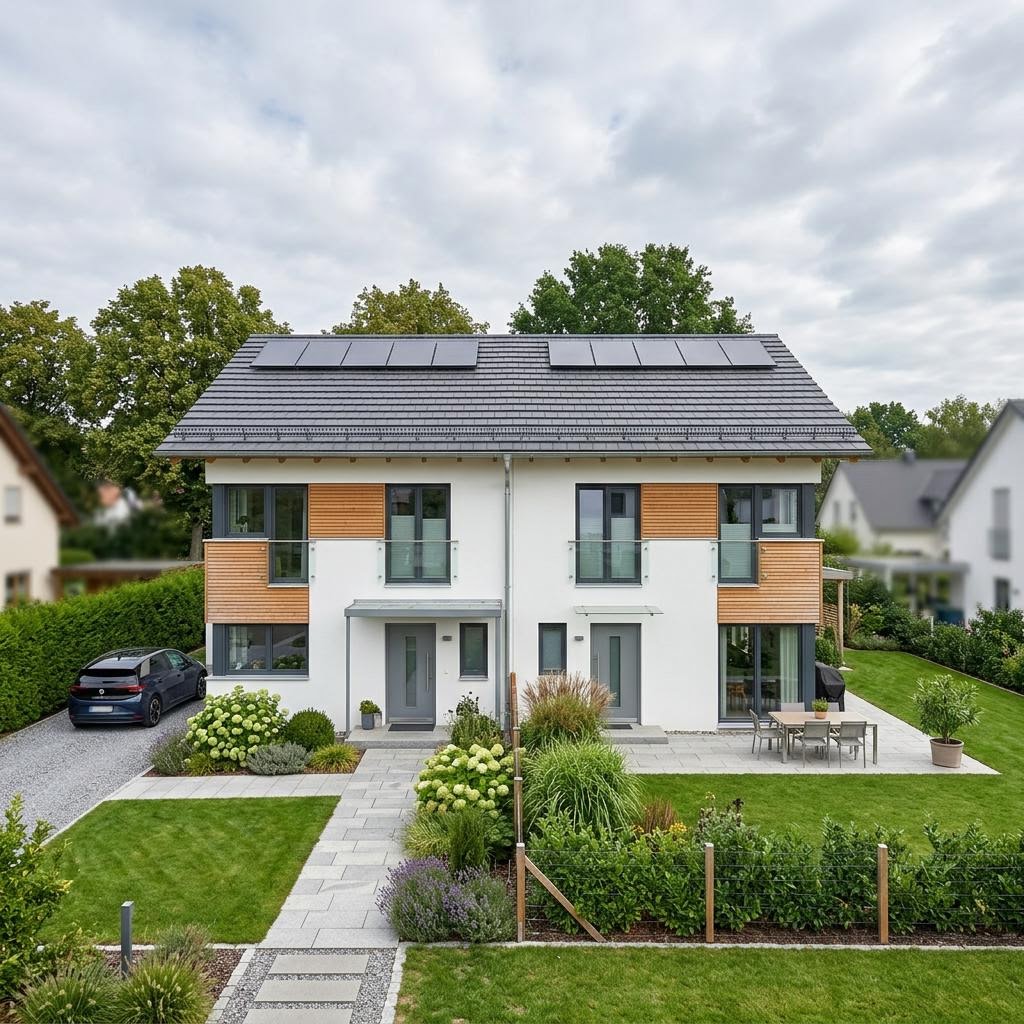 Doppelhaus Doppelhaus KlimaDuo 130 von KAMPA — Satteldach, 130 m²