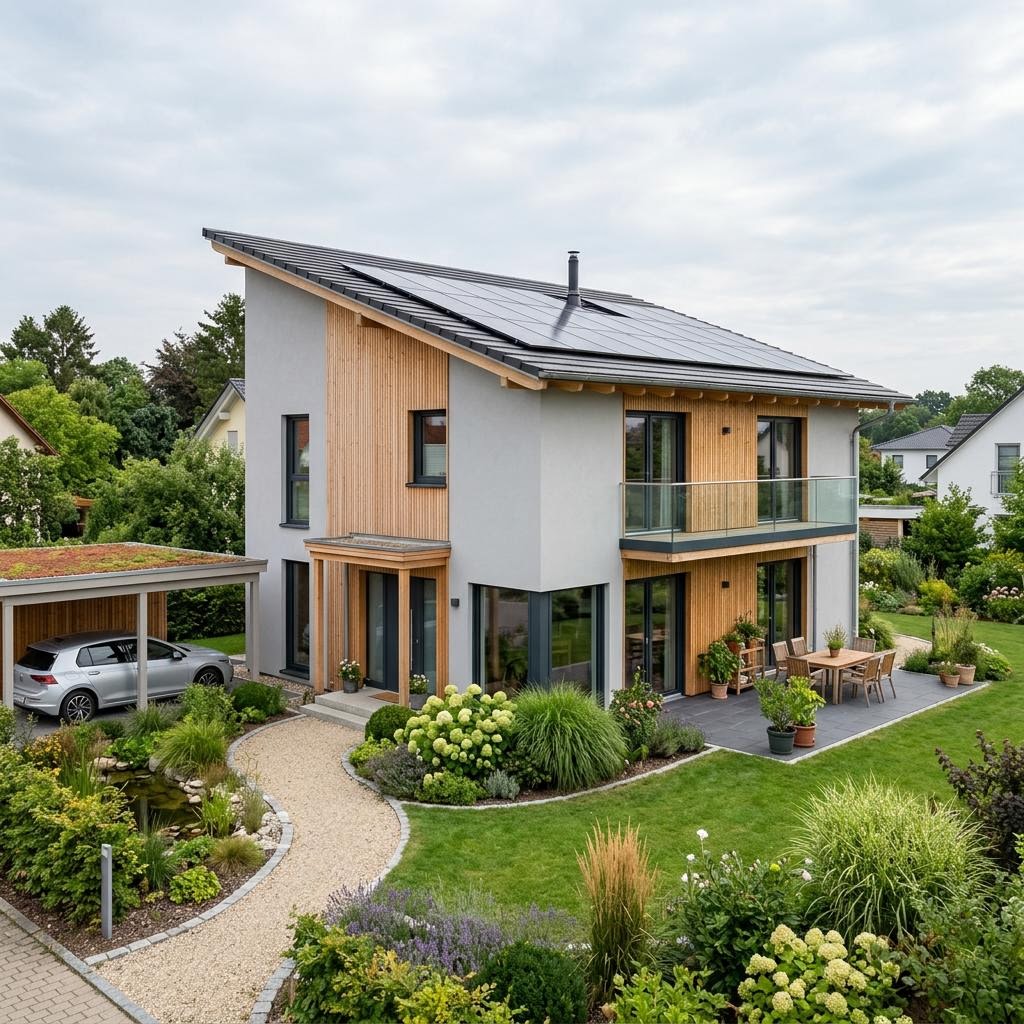 Pultdachhaus PultHaus Solar 148 von Kitzlinger Haus mit klarer Architektur und Solardach