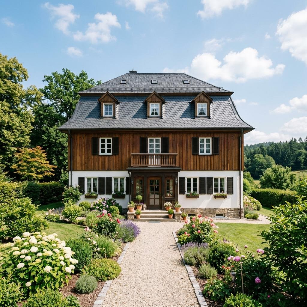 Landhaus Landhaus Mansarde 172 von LEHNER HAUS — Fertighaus in Holztafelbau mit rund 172 m²