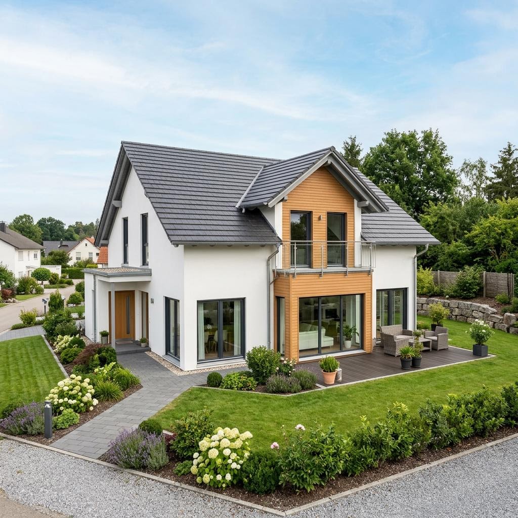 Stadtvilla Familienvilla Zwerch 152 von LEHNER HAUS mit Zwerchdach — 152 m²