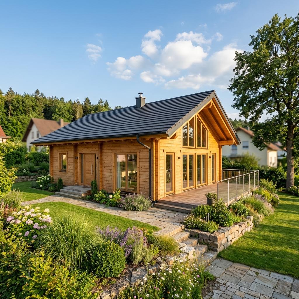 Chalet Chalet Kandel von LéonWood mit Satteldach und Holzfassade