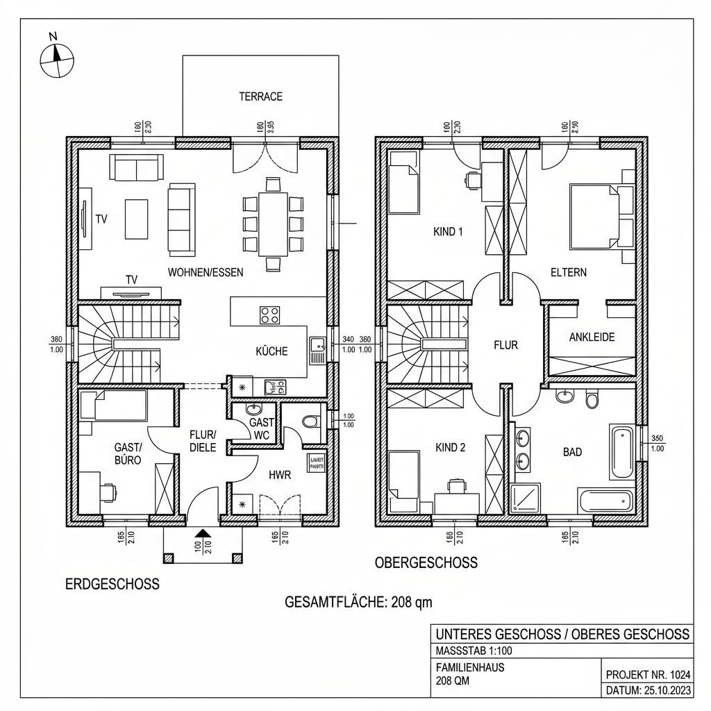Grundriss GRIFFNER Panorama von GRIFFNER — 208 m², 6 Zimmer