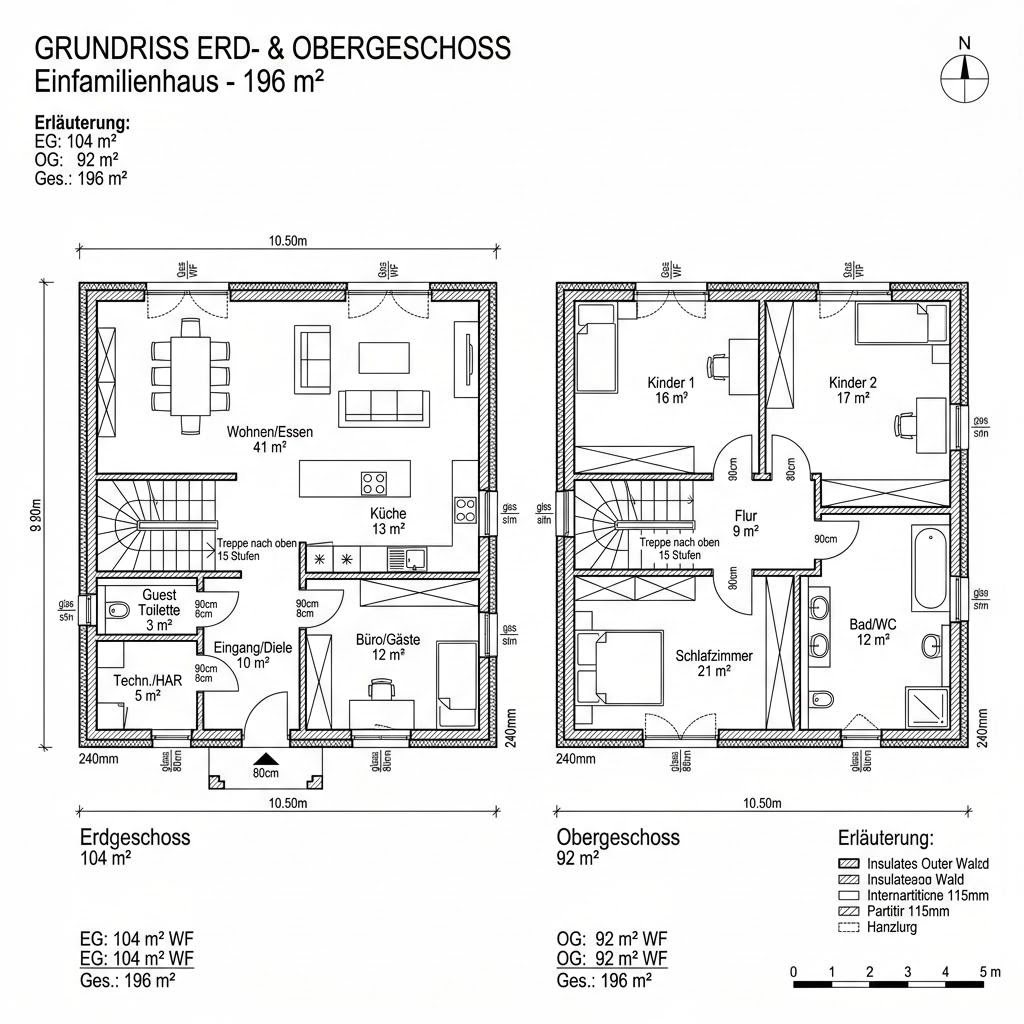 Grundriss GRIFFNER Vista von GRIFFNER — 196 m², 6 Zimmer