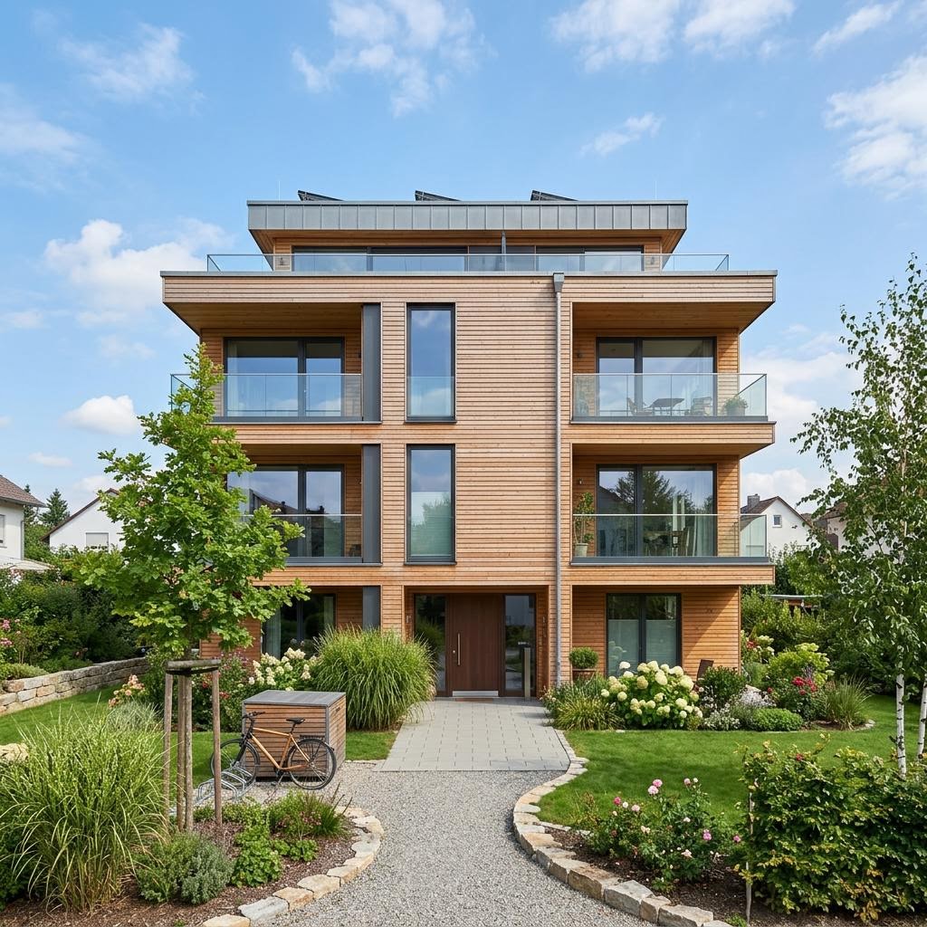 Mehrfamilienhaus Serie Flat 142 von GROPYUS — Holztafelbau mit rund 142 m²