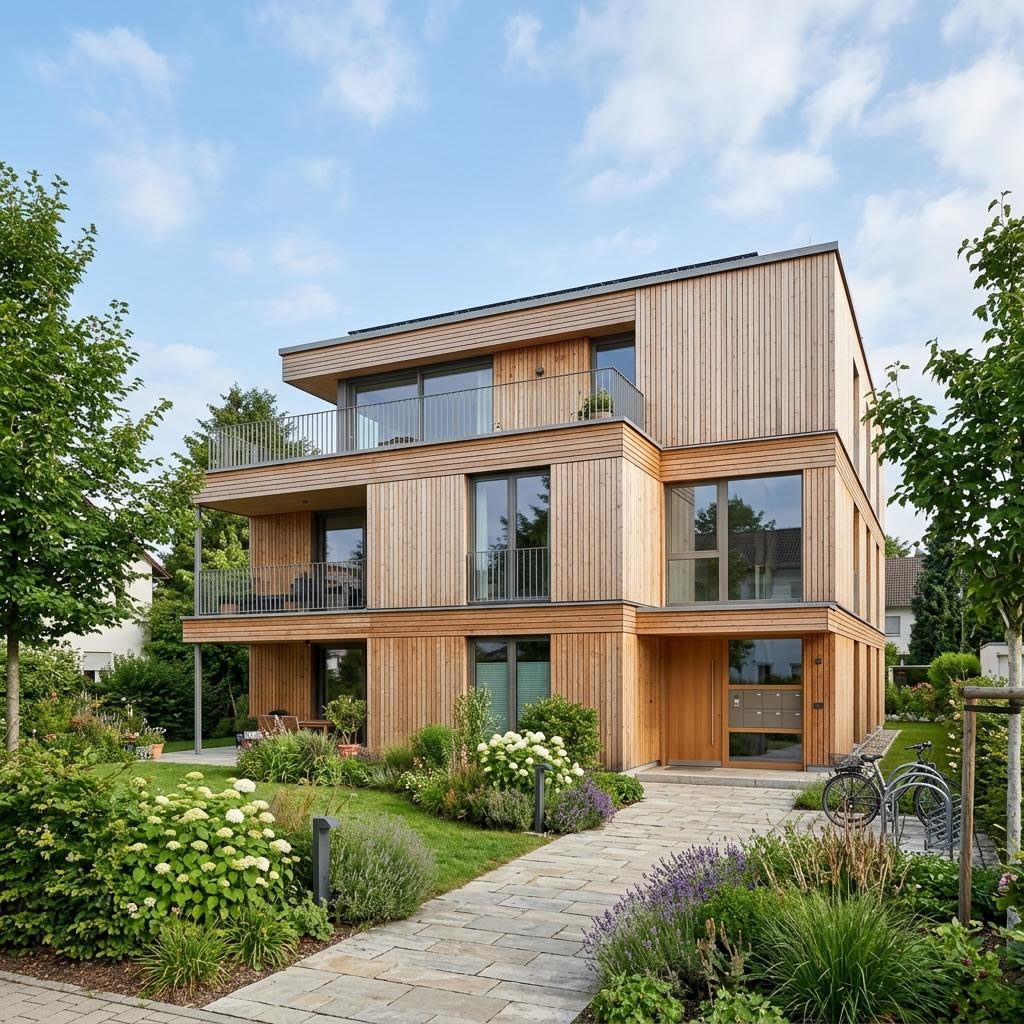 Mehrfamilienhaus Serie Flat 96 von GROPYUS — Holztafelbau mit rund 96 m²