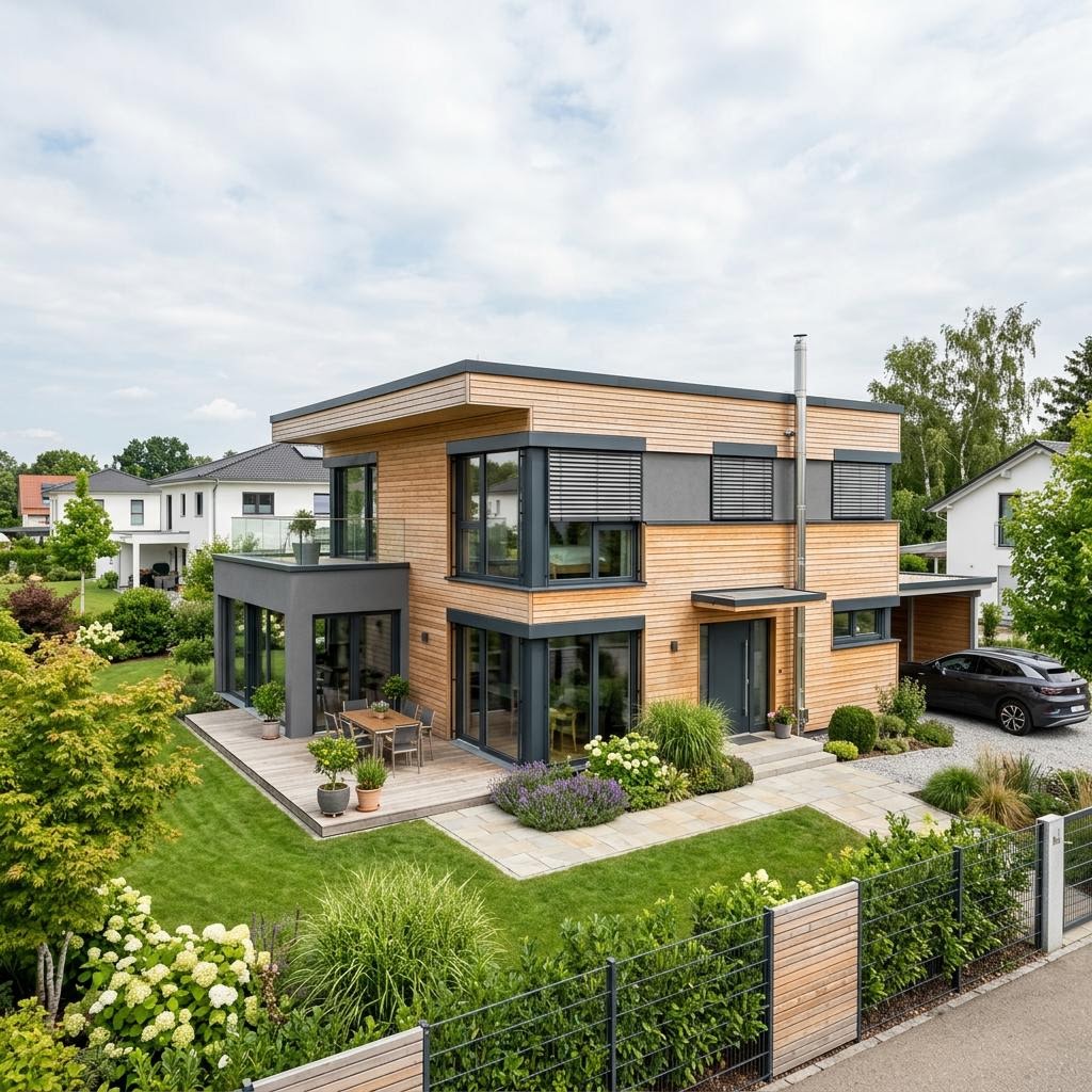 Flachdachhaus Cube 150 von Regnauer Hausbau — Holzbau mit 150 m²