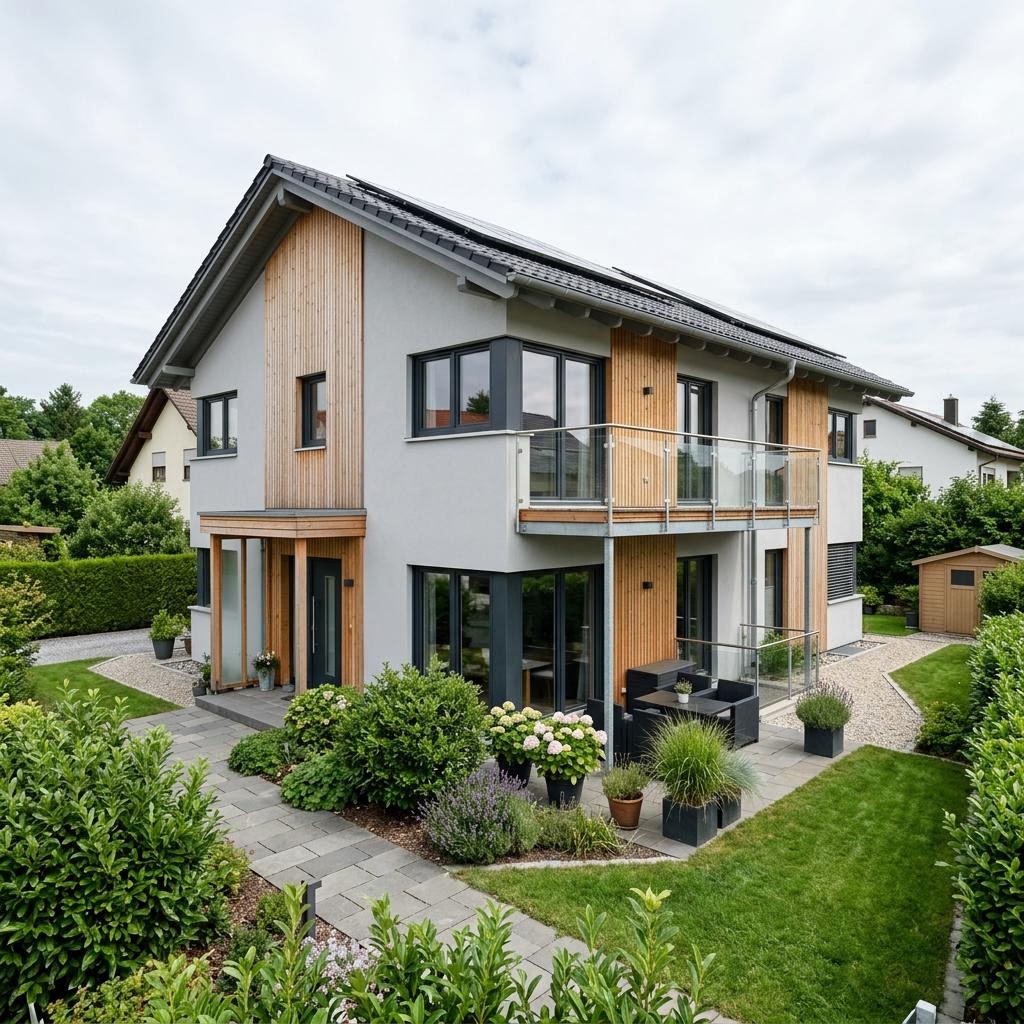 Doppelhaushälfte Twin SH 110 von ScanHaus Marlow — Satteldach, 110 m² für schmale Grundstücke