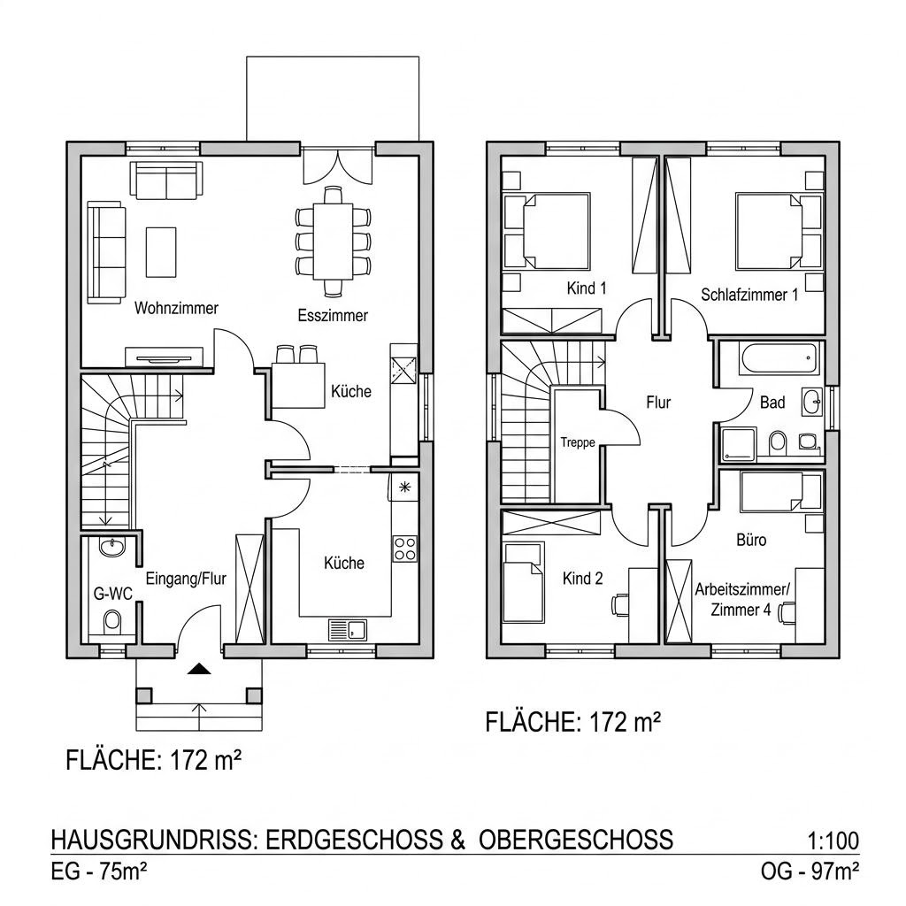 Grundriss CONCEPT-M 172 von Bien-Zenker — 172 m², 5 Zimmer