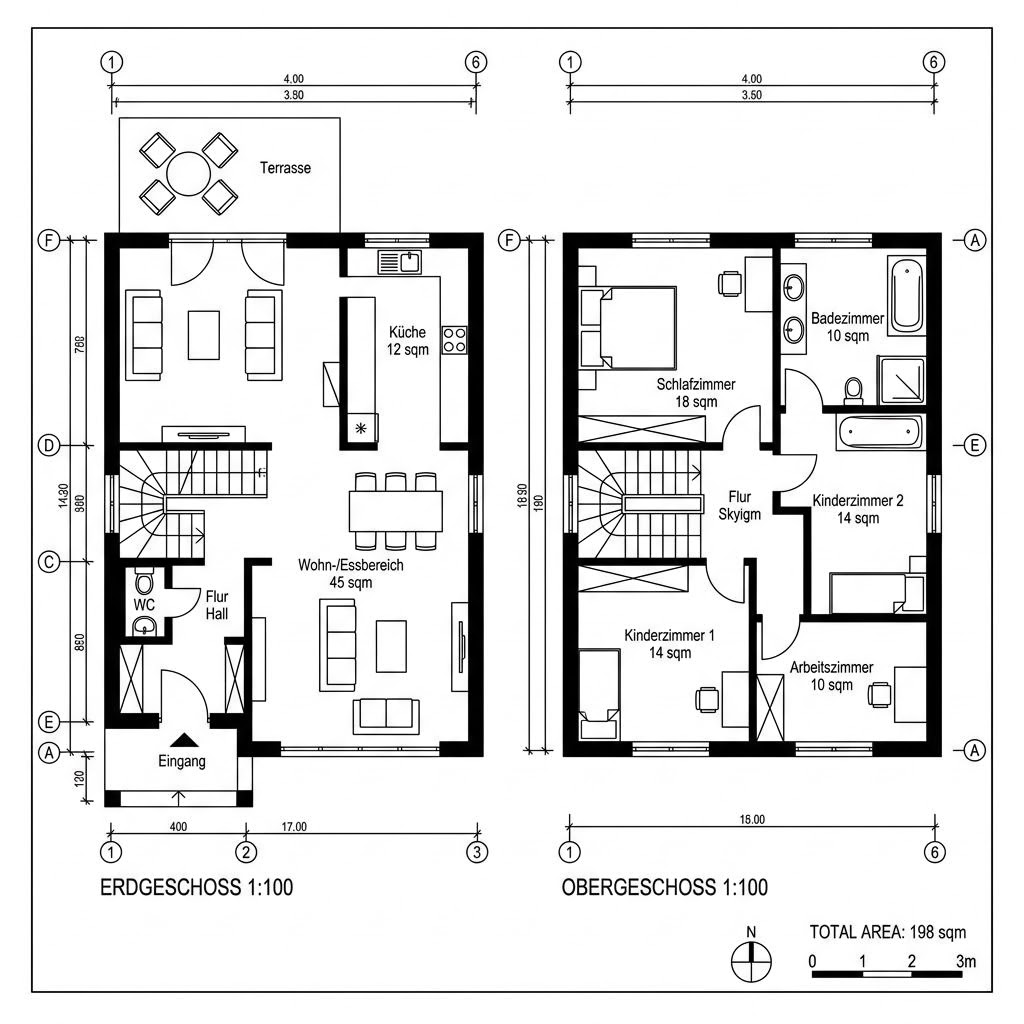 Grundriss Villa Riva 198 von Meisterstück-HAUS — 198 m², 6 Zimmer