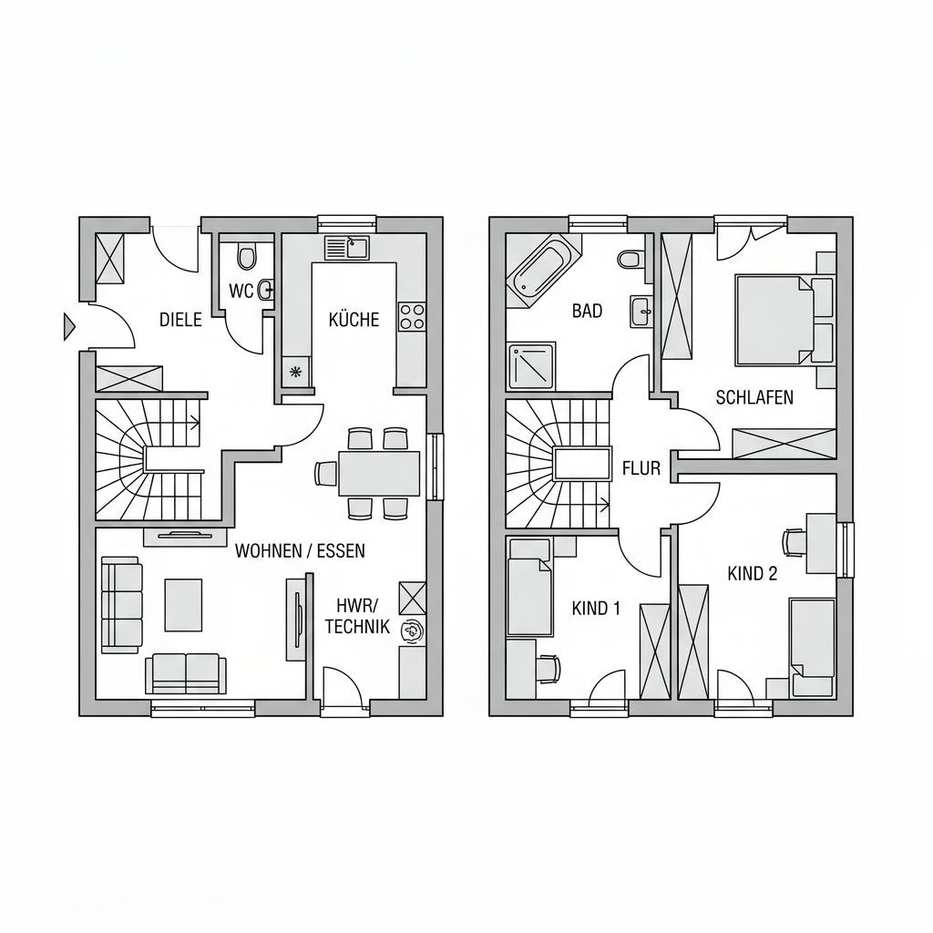 Grundriss Clou 137 von STREIF Haus — 137 m², 5 Zimmer