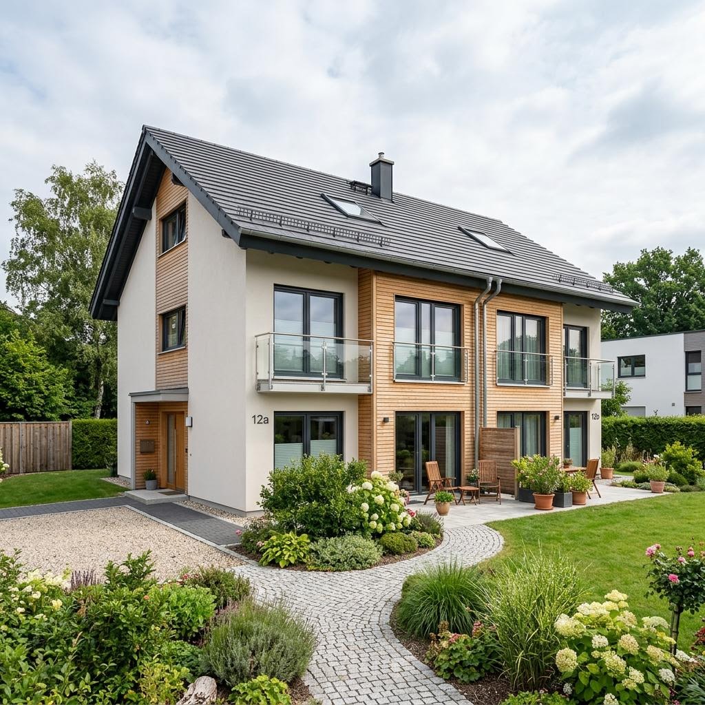 Doppelhaushälfte Zwilling 94 Ausbau von STREIF Haus — Satteldach, 94 m² für schmale Grundstücke