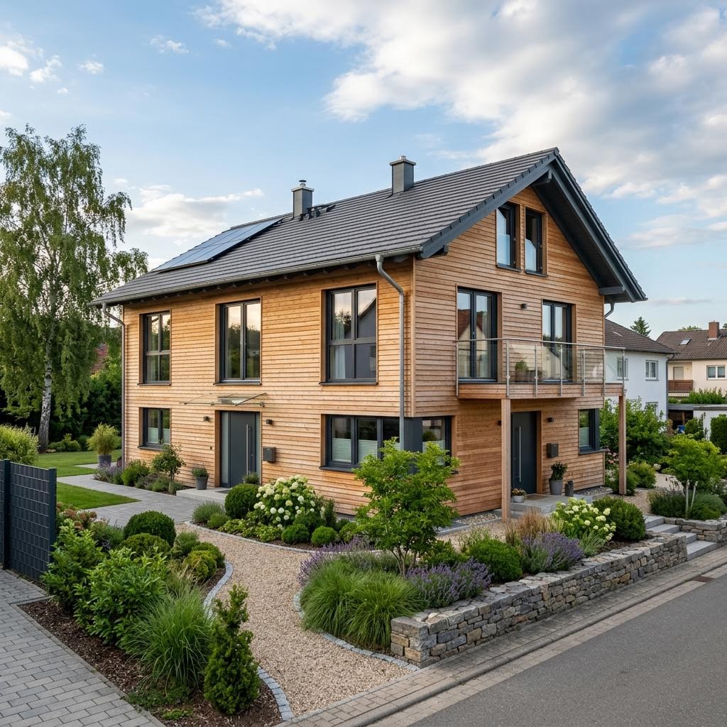 Zweifamilienhaus Zweifamilienhaus Kajüte Zwei 214 von Bärenhaus — Fertighaus in Holztafelbau mit rund 214 m²